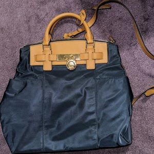Michael Kor Nylon Navy Backpack